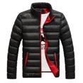 thumbnail image 3 of Chaqueta de algodón M-5XL para hombre, abrigo ligero con cuello de pie, Top colorido y cálido, novedad de invierno, 3 of 4