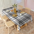thumbnail image 3 of Black Gray and White Checkered Pattern Rectangle Tablecloth 60"x120",Waterproof Polyester Rectangle Table Cloth, Wipeable Spillproof Polyester Tablecloth for Dining, Camping, Indoor and Outdoor, 3 of 6