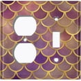 thumbnail image 4 of Metal Light Switch Plate Outlet Cover Mermaid Faded Purple MER010, 4 of 13