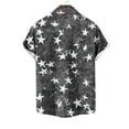 thumbnail image 4 of VSSSJ Mens Hawaiian Shirts Star Graphic Button Down Short Sleeve Shirt Casual Tropical Holiday Beach Summer Shirt Black XL, 4 of 4