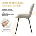 thumbnail image 5 of SUDICA Dining Room Chairs, Light Gray Faux Leather, Black Metal Legs, Set of 4, 5 of 7