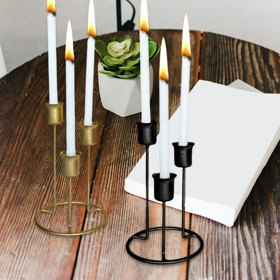 WEISIPU Modern Taper Candle Holders 3 Arm Candelabra Candlestick Holder for Wedding Dinning Party Table Centrepiece Decor Christmas