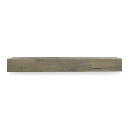

48 L x 5.5 H x 6.25 L Modern Farmhouse Ash Gray Fireplace Mantel