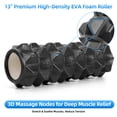 thumbnail image 5 of Cshidworld 5-in-1 Foam Roller Set, 13-inch Deep Tissue Foam Roller with Massage Stick, Massage Ball, Resistance Band & Carry Bag for Stretching, Yoga, Pilates & Fitness, 5 of 9