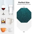 thumbnail image 6 of KLL Navy blue sparkling Drink Coasters Set of 4,PU Leather Absorbent Coasters Set Decorative Coffee Cup Coasters Housewarming Gift for Home Decor-Octagon, 6 of 6