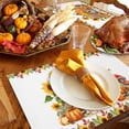 thumbnail image 3 of Fall Placemat Orange Pumpkin Thanksgiving Placemats for Dining Table Yellow Sunflower Mushroom Washable Table Mats for Party Kitchen Dining Decoration Set of 2, 3 of 7