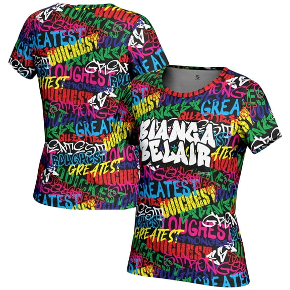 Women's ProSphere Black Bianca Belair Graffiti T-Shirt
