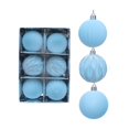 thumbnail image 2 of Christmas Decorations 6 PCS Flocked Christmas Balls Ornaments Set Multiple Styles Of Christmas Tree Decorations, 2 of 9