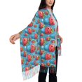thumbnail image 4 of Honeii Cute Strawberry Flower Pot Print Scarf Oversized Scarf Tassel Fall Winter Thick Scarf Warm Shawl Women,Women's Scarves & Wraps, 4 of 8