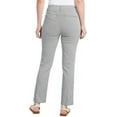 thumbnail image 3 of Hilary Radley Women Mid-Rise Stretch Pull-On Ankle Pant (Off White & Black Combo, X-Large), 3 of 7