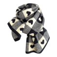 thumbnail image 2 of Wovix Women's Fashion Long Shawl Big Grid Winter Warm Lattice Large Scarf Heart Graphic Blanket Basic Soft Warm Novelties All Winter Warm One Piece, 2 of 7