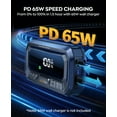 thumbnail image 5 of Car Jump Starter with Air Compressor 6000A 160PSI(All Gas/12.0L Diesel)Portable Jump Starter with Tire Inflator PD 65W,12V DC PSU Jump Box Extended Jumper Cables Large LCD Display 600Lumen Light, 5 of 7