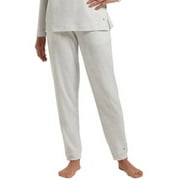 Hue Plus Size French Terry Cuffed Lounge Pant 1X Color: whitesand heather
