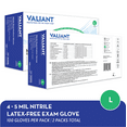 thumbnail image 2 of Valiant N300 Nitrile Exam Gloves, Single Use Only, Full Palm and Fingertip Textured, Cobalt, Large, 100 Per Box, 2 Boxes, 2 of 6