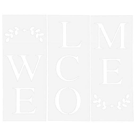 Welcome Sign Stencil, Large Letter Stencils for Painting on Wood Reusable Porch Sign an_wm25
