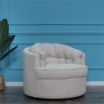 thumbnail image 2 of Priscille Fabric Swivel Accent Chair - Brussel Light Gray, 2 of 8
