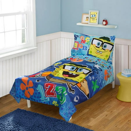 Nickelodeon Spongebob Squarepants 4 pc Toddler Bed Set