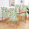 thumbnail image 2 of Yayeee 2 Pack Dining Chair Covers Stretch Parson Chairs Slipcovers Seat Protector, Retro Blue Floral, 2 of 6