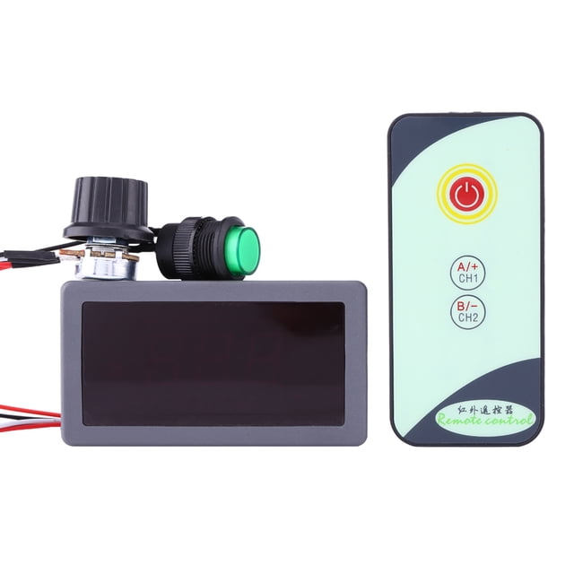 Regulador de velocidad de motor de CC PWM de 6 V, 12 V y 24 V con pantalla digital y control remoto por infrarrojos