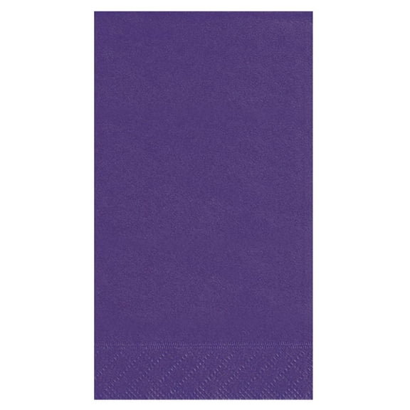 Paper Guest Napkins, 7.75 x 4.5 in, Dark Purple, 20ct