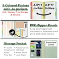 thumbnail image 3 of Portapapeles tipo folio KLLVE Sauge plegable con bolsa de almacenamiento con cierre, 3 of 6