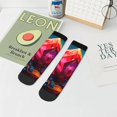 thumbnail image 7 of Fuzoiu Colorful Stone World Print Adult Socks, Crew Moisture-wicking Socks, Unisex Cushion Crew Socks,Casual Sports Ankle Socks, 7 of 7