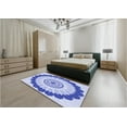 thumbnail image 4 of Ahgly Company Indoor Rectangle Patterned Heavenly Blue Area Rugs, 3' x 5', 4 of 6