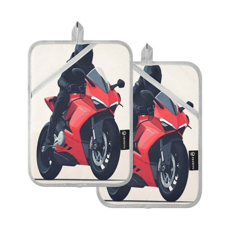 

Vzayy Kitchen Pot Holders Sets Heat Resistants for Cooking Baking A Man in A Helmet