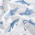 thumbnail image 4 of Poppy & Fritz - Twin Sheets, Luxurious Cotton Percale Bedding Set, Crisp & Cool, Super Soft Bed Essentials (Shark Attack Blue, Twin), 4 of 9