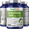 thumbnail image 3 of Suplemento NusaPure Graviola, equivalente a 7.500 mg, 200 cápsulas vegetarianas, 3 of 6