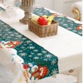 thumbnail image 1 of Nappe de Noël Rouge Anti-Taches - Taille: Rectangle 110x180 cm, 1 of 5