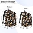 thumbnail image 2 of Disketp Cute Dogs Corgi print Canvas Backpack Lightweight Travel Daypack Student Rucksack Laptop Backpack-Medium, 2 of 5