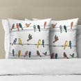 thumbnail image 3 of Rowley Birds Throw Pillow Covers 18x18 Set of 2 Colorful Boho Cute Farmhouse Country Nature Modern Square Pillowcases for Couch Sofa Bedroom Living Room Decor, 3 of 6