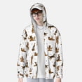thumbnail image 2 of KLL Veste à Capuche Extérieure Protection Solaire UPF 50+ pour Hommes et Femmes avec Imprimé Chien Berger Allemand, Manches Longues, Chemise de Pêche Randonnée performance-3TG, 2 of 7