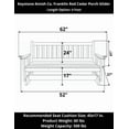 thumbnail image 4 of Keystone Amish Co. 4 Foot Franklin Red Cedar Porch Glider, Natural Stain, 4 of 4