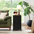 thumbnail image 4 of CHIC HOUSE End Tables for Living Room with Charging Station, Farmhouse Nightstand for Bedroom with Drawer Storage, Narrow Side Tables Accent Tables, Small Tables for Small Spaces, Black, 4 of 13
