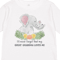 thumbnail image 4 of Inktastic I'll Never Forget That My Great Grandma Loves Me Elephants Boys or Girls Long Sleeve Toddler T-Shirt, 4 of 5