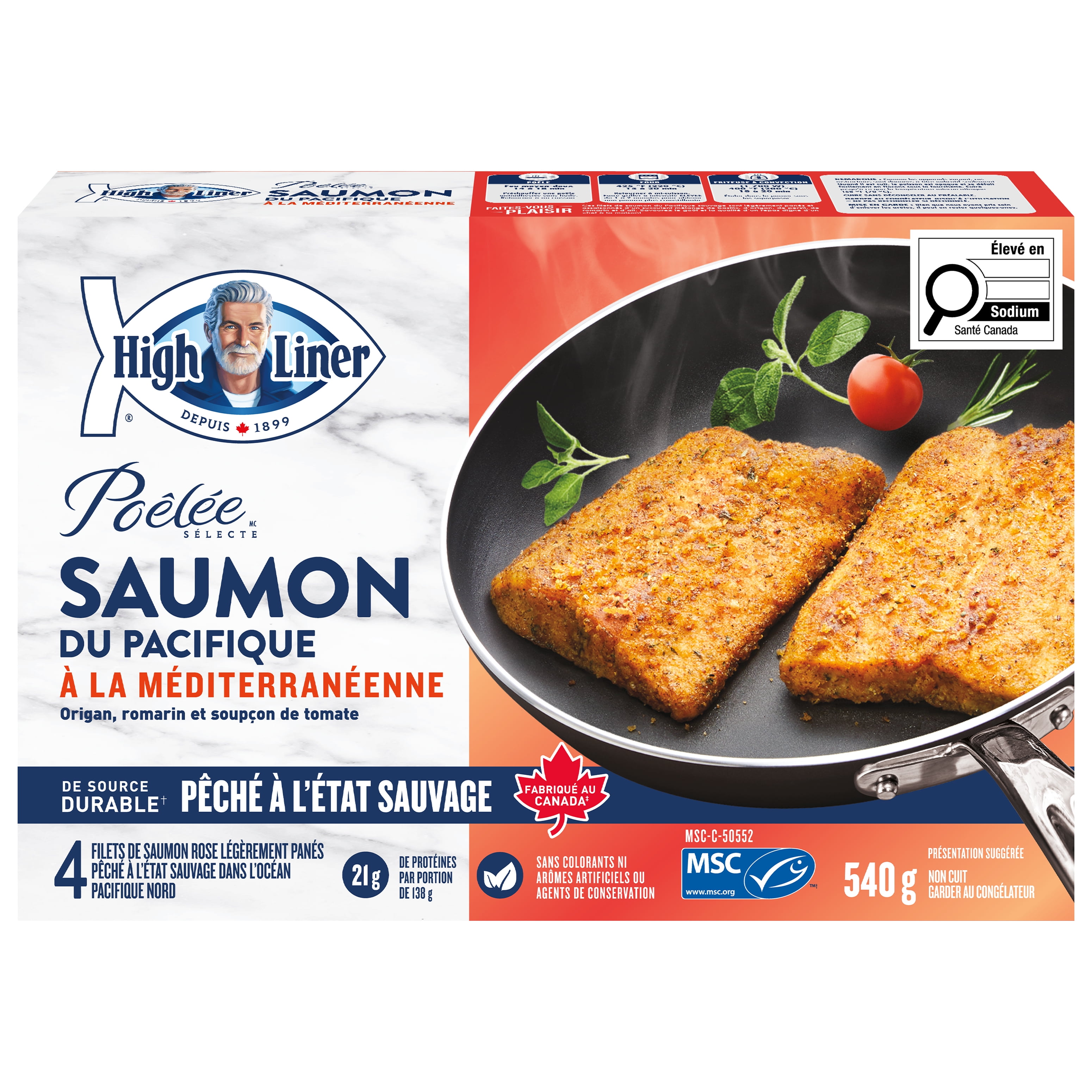 High Liner Pan-Sear Selects Mediterranean Wild Pacific Salmon, 540 g