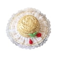 thumbnail image 2 of Walbest Dog Straw Sombrero Hat Pet Sun Cap with Flowers Birthday Party Hat for Small Puppy Cat, 2 of 7
