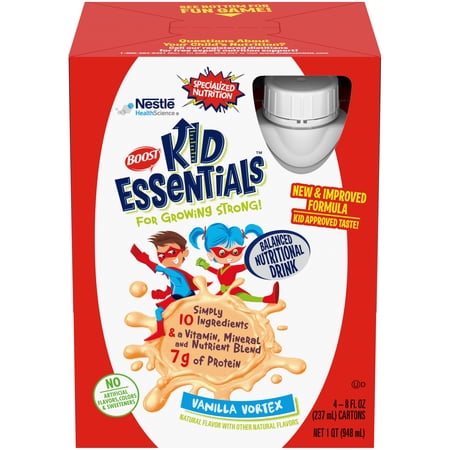 BOOST KID ESSENTIALS Vanilla Vortex 4-8 fl. oz. Cartons