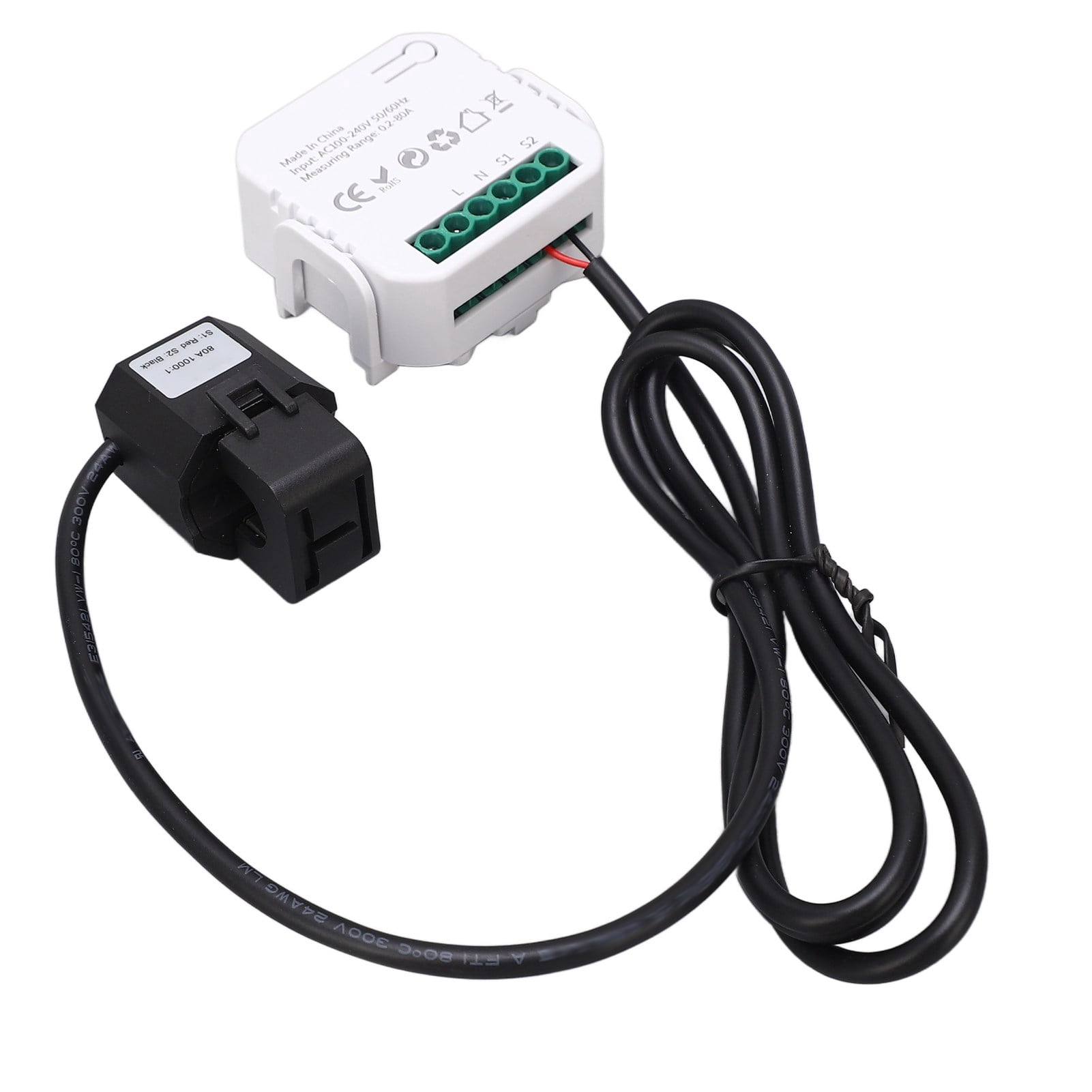 Single Phase Energy Meter, 100-240VAC Real Time Monitoring WiFi Energy ...