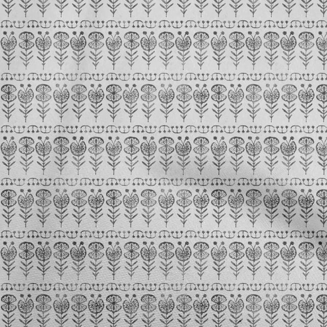 oneOone Georgette Viscose Light Gray Fabric Asian Block Craft Projects Decor Fabric Printed By The Yard 42 Inch Wide
