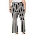 thumbnail image 2 of I.N.C Womens Striped Ponte Casual Trouser Pants, Black, Plus Size, 18W, 2 of 2