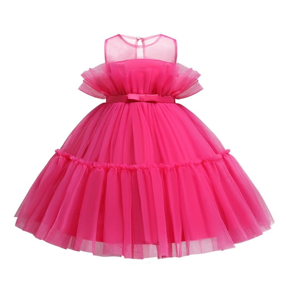 Coerni Girl's Wedding Parties Dress | Toddler Baby Tulle Tutu Birthday Princess Dresses Formal Bridesmaid Pageant Prom Gown