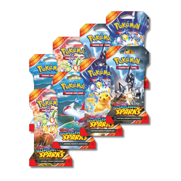 Pokemon Scarlet & Violet Surging Sparks | 8 Sleeved Boosters Packs