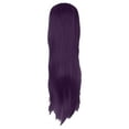 thumbnail image 3 of Eandarui Womens Long Straight Cosplay Costume Wig Fashion Party Wig Synthetic Long Black Wigs Purple One Size, 3 of 6
