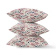 thumbnail image 3 of Roses Sprayed Stars Suede Zippered Pillow with Insert in Red Aqua 16 x 16, 3 of 6