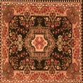 thumbnail image 1 of Ahgly Company Indoor Square Medallion Orange Traditional Area Rugs, 4' Square, 1 of 1
