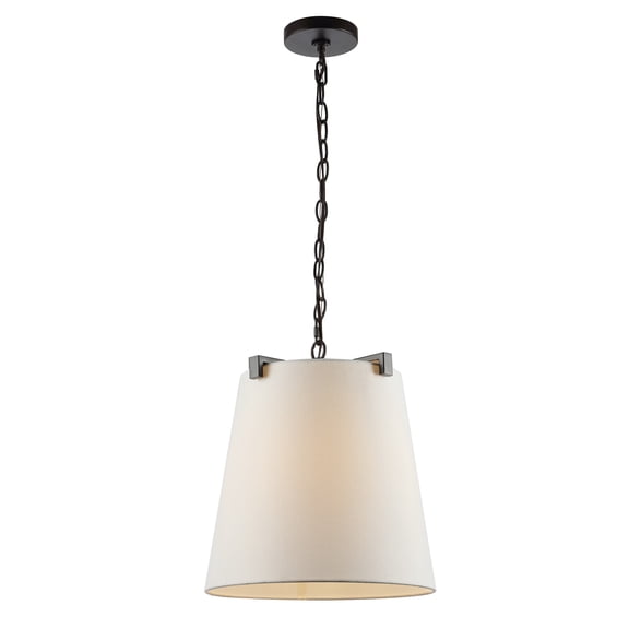 SAFAVIEH Krelia 13 in. Dia Modern Pendant, Black/White