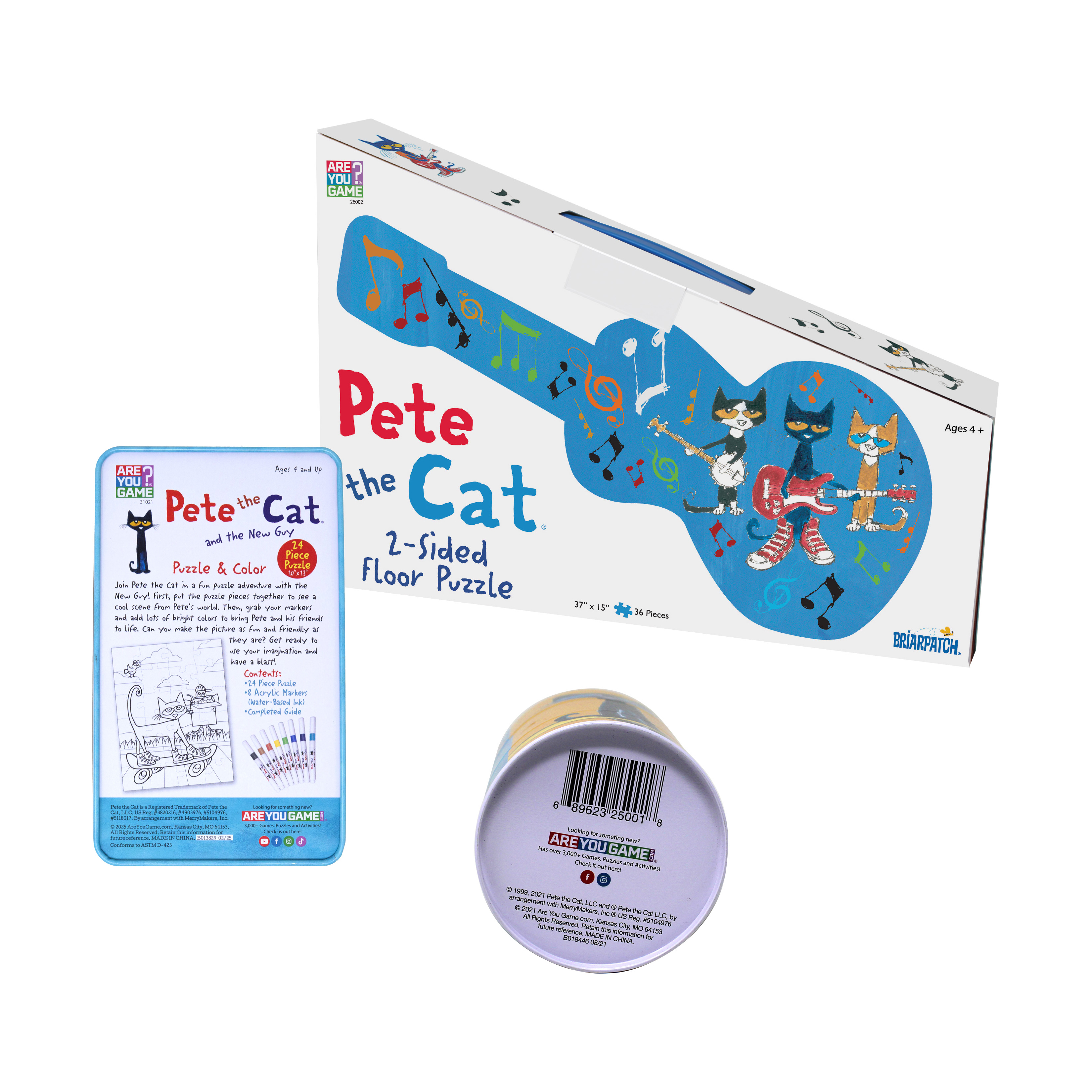 AreYouGame.com Pete the Cat - Groovy, Dude! Activity Puzzle Pack: 84 Pcs